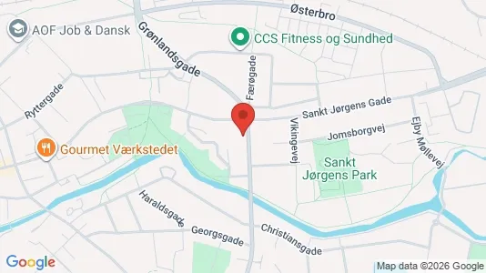 Erhvervslokaler til leje i Odense C - kort over placeringen