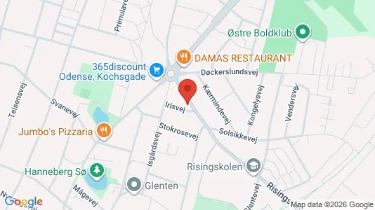 Erhvervslokaler til leje i Odense C - kort over placeringen