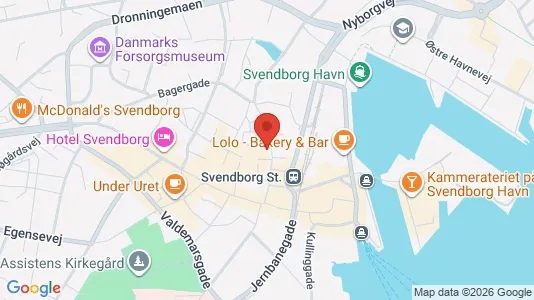 Erhvervslokaler til leje i Svendborg - kort over placeringen