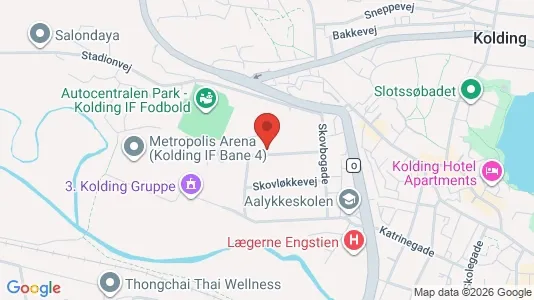 Erhvervslokaler til leje i Kolding - kort over placeringen