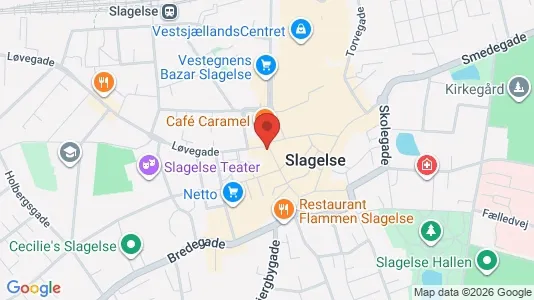 Erhvervslokaler til leje i Slagelse - kort over placeringen