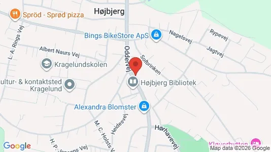 Erhvervslokaler til leje i Højbjerg - kort over placeringen