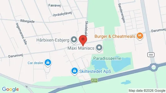 Erhvervslokaler til leje i Esbjerg Centrum - kort over placeringen