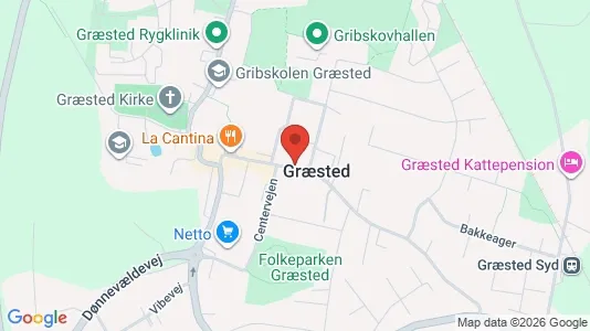 Erhvervslokaler til leje i Græsted - kort over placeringen