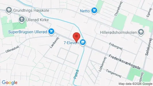 Erhvervslokaler til leje i Hillerød - kort over placeringen