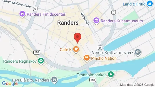 Erhvervslokaler til leje i Randers C - kort over placeringen