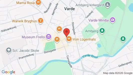 Erhvervslokaler til leje i Varde - kort over placeringen