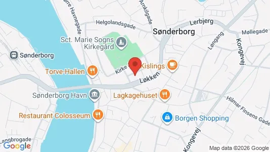 Erhvervslokaler til leje i Sønderborg - kort over placeringen