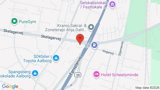 Erhvervslokaler til leje i Aalborg Centrum - kort over placeringen