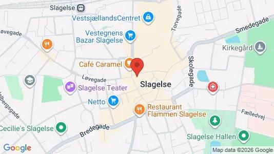 Erhvervslokaler til leje i Slagelse - kort over placeringen