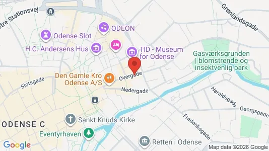 Erhvervslokaler til leje i Odense C - kort over placeringen
