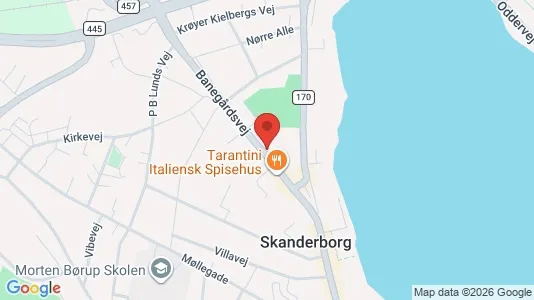 Erhvervslokaler til leje i Skanderborg - kort over placeringen