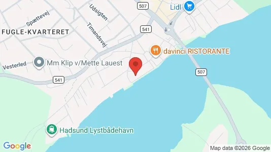 Erhvervslokaler til leje i Hadsund - kort over placeringen