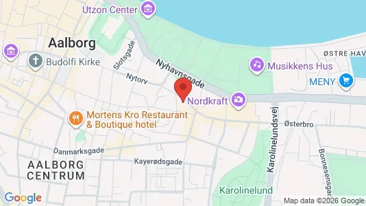 Erhvervslokaler til leje i Aalborg Centrum - kort over placeringen