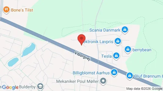 Erhvervslokaler til leje i Århus V - kort over placeringen