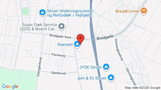 Erhvervslokaler til leje i Struer - Foto fra Google Street View