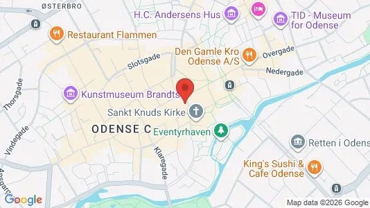 Erhvervslokaler til leje i Odense C - kort over placeringen