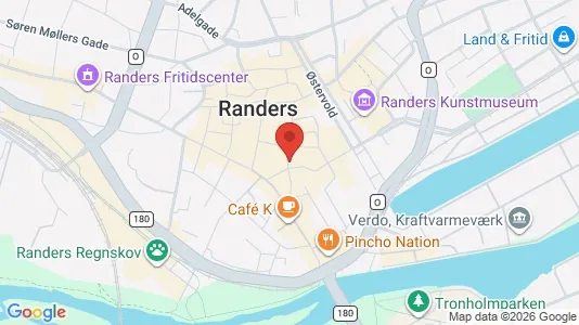 Erhvervslokaler til leje i Randers C - kort over placeringen