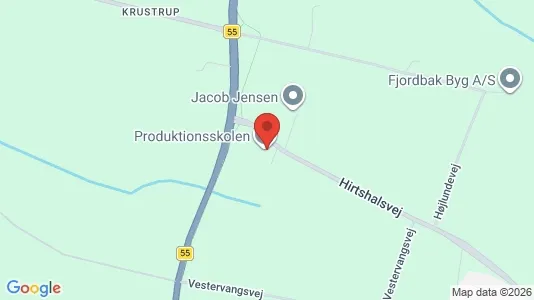Erhvervslokaler til leje i Hjørring - kort over placeringen