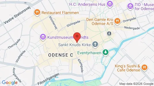 Erhvervslokaler til leje i Odense C - kort over placeringen