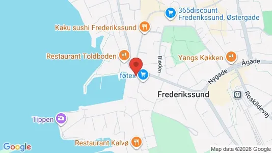 Erhvervslokaler til leje i Frederikssund - kort over placeringen