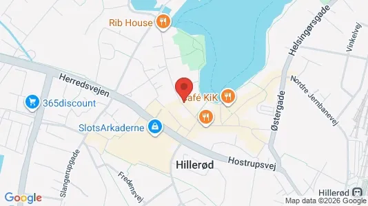 Erhvervslokaler til leje i Hillerød - kort over placeringen