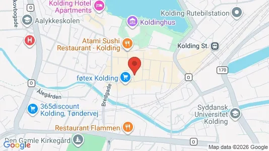 Erhvervslokaler til leje i Kolding - kort over placeringen