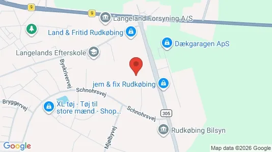 Erhvervslokaler til leje i Rudkøbing - Foto fra Google Street View