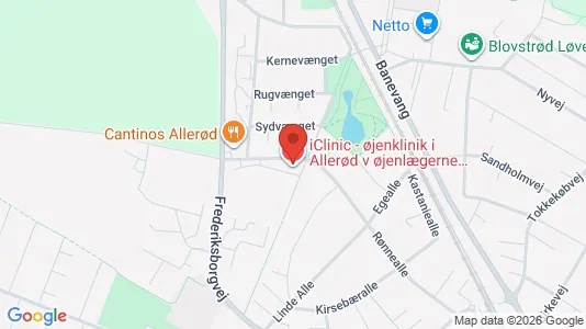 Erhvervslokaler til leje i Allerød - kort over placeringen