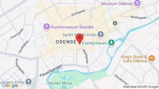 Erhvervslokaler til leje i Odense C - kort over placeringen