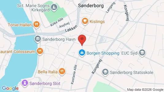 Erhvervslokaler til leje i Sønderborg - kort over placeringen