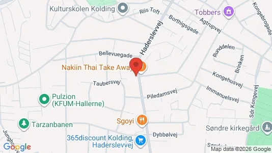 Erhvervslokaler til leje i Kolding - kort over placeringen