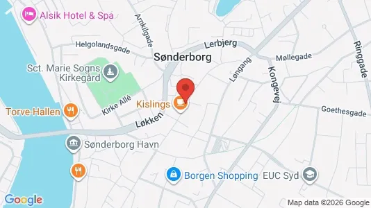 Erhvervslokaler til leje i Sønderborg - kort over placeringen