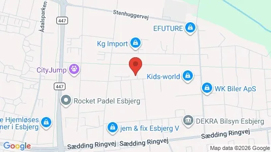 Erhvervslokaler til leje i Esbjerg V - kort over placeringen