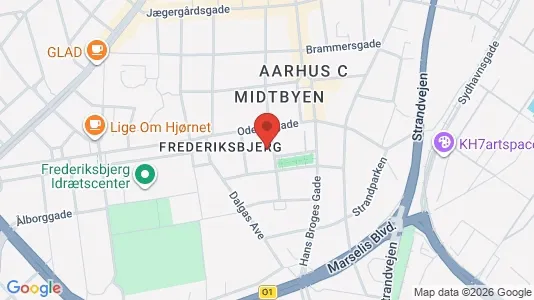 Erhvervslokaler til leje i Århus C - kort over placeringen