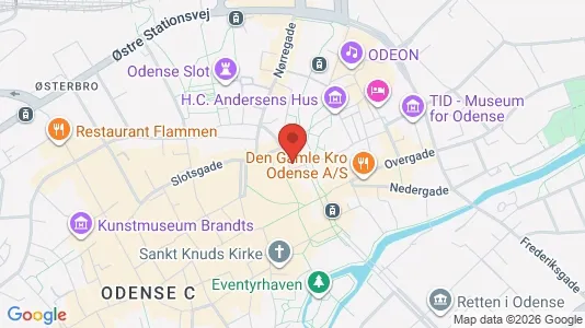 Erhvervslokaler til leje i Odense C - kort over placeringen