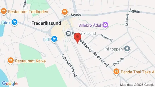 Erhvervslokaler til leje i Frederikssund - kort over placeringen
