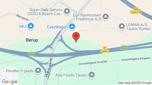 Erhvervslokaler til leje i Fredericia - kort over placeringen