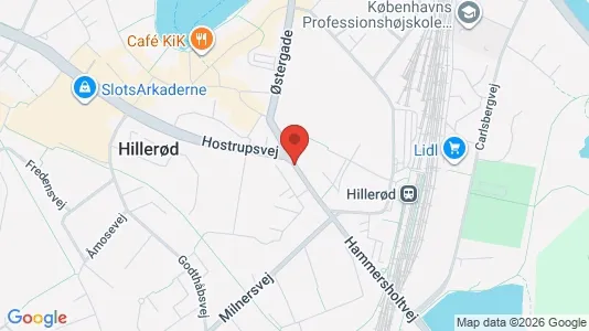 Erhvervslokaler til leje i Hillerød - kort over placeringen