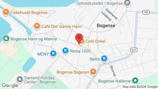 Erhvervslokaler til leje i Bogense - kort over placeringen