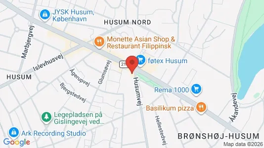 Erhvervslokaler til leje i Brønshøj - kort over placeringen