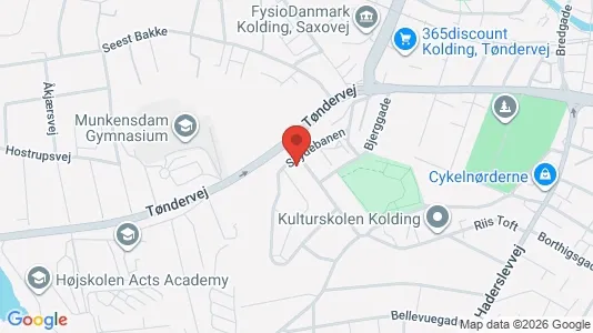 Erhvervslokaler til leje i Kolding - kort over placeringen