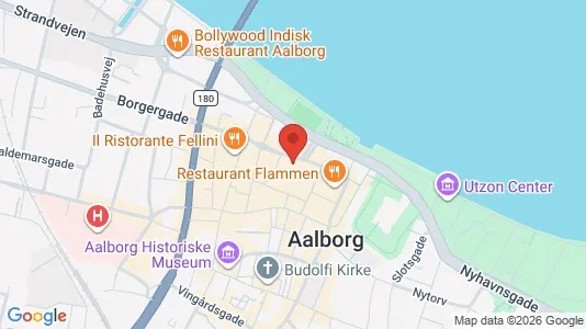 Erhvervslokaler til leje i Aalborg Centrum - kort over placeringen