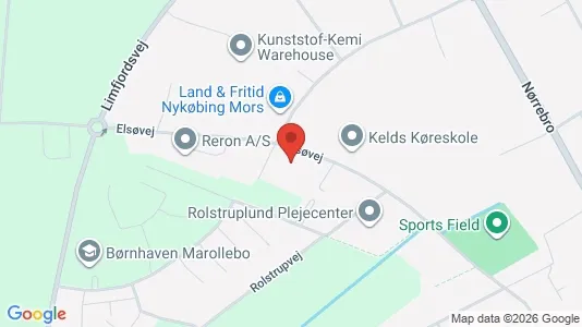 Erhvervslokaler til leje i Nykøbing Mors - kort over placeringen