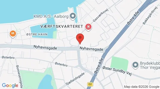 Erhvervslokaler til leje i Aalborg Centrum - kort over placeringen