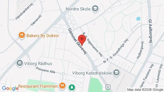 Erhvervslokaler til leje i Viborg - kort over placeringen