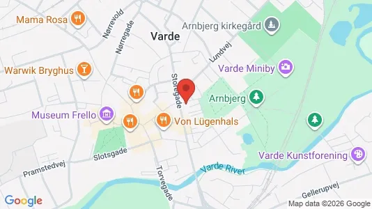 Erhvervslokaler til leje i Varde - kort over placeringen