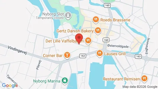 Erhvervslokaler til leje i Nyborg - kort over placeringen
