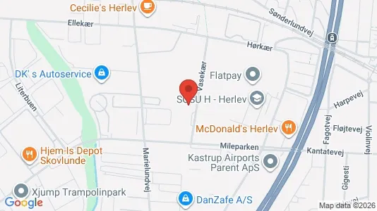 Erhvervslokaler til leje i Herlev - kort over placeringen