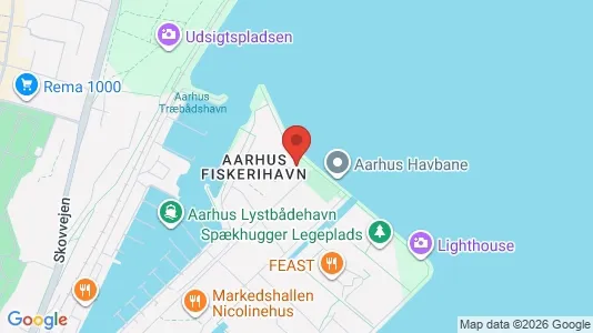 Erhvervslokaler til leje i Århus C - kort over placeringen